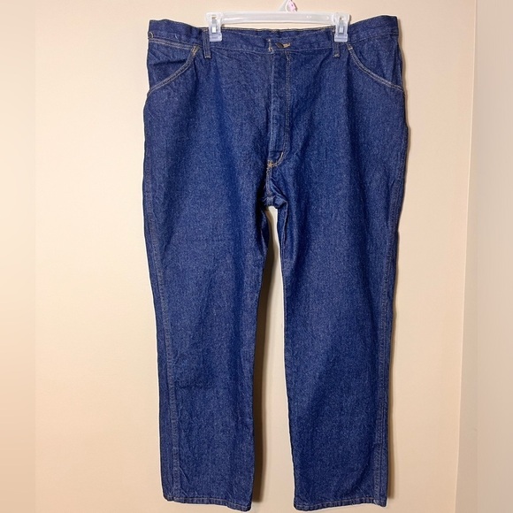 Men’s UniFirst Work Uniform Denim Jeans Size 42 X 29 Rugged Outdoor - Picture 2 of 7